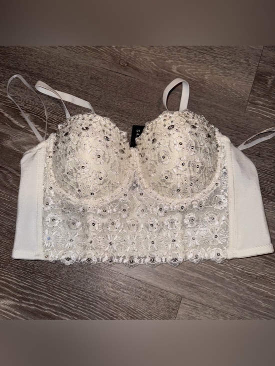 The Sang Tops - Off White Top (Corset Style) Size Medium
